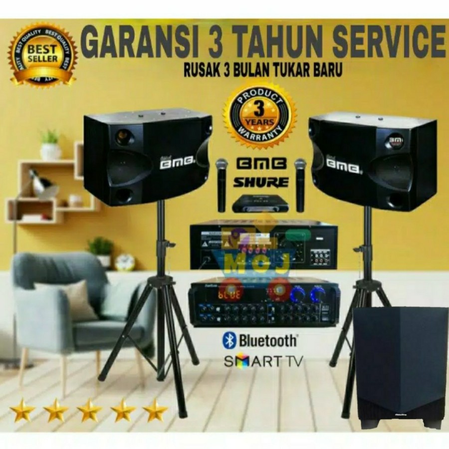 Paket karaoke bmb 8 inch subwoofer aktif 12 inch Original sound system