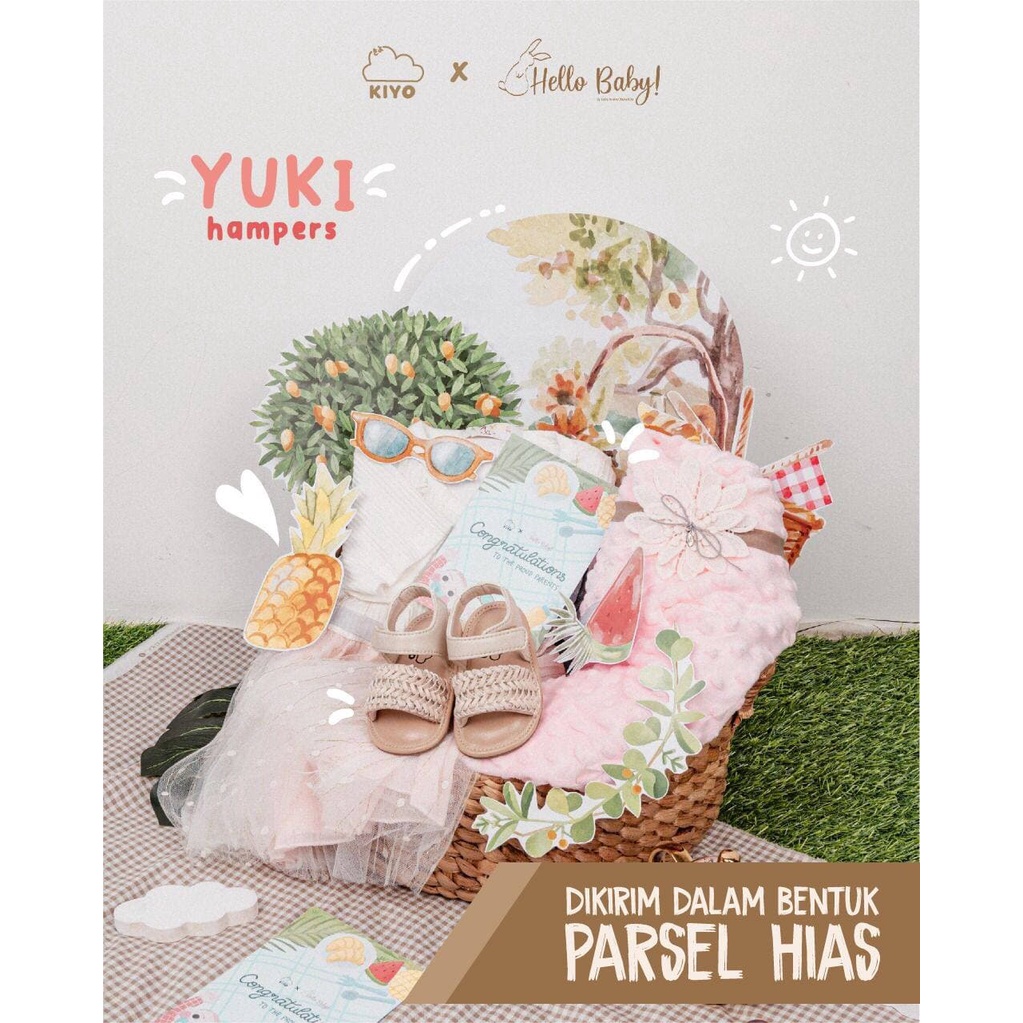 AHP002 - Baby Hampers HB x KIYO Boys/ Girls Parcel Hias Premium Hello Baby Hampers Gift 0-9 months