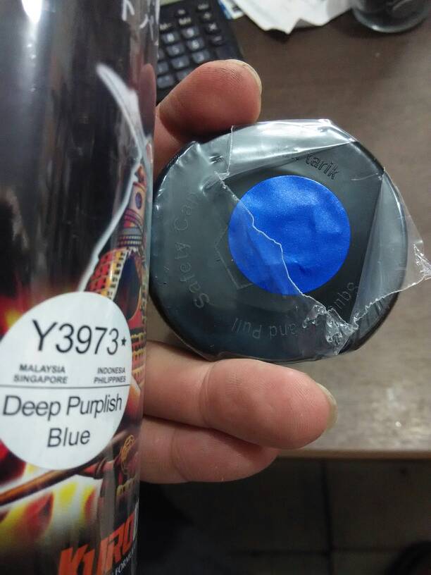 cat pylox samurai paint biru yamaha movistar deep purplish blue Y3973*