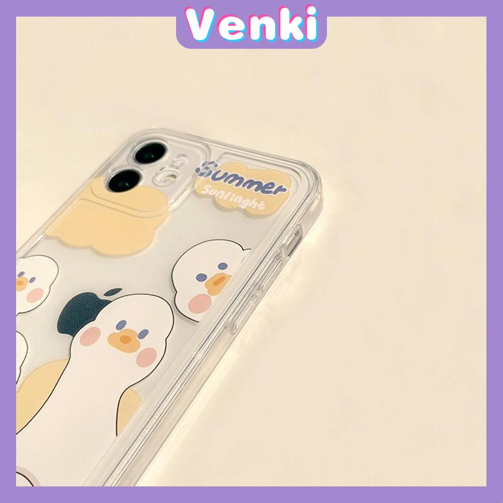 Casing Soft Case TPU Transparan Motif Awan / Bebek / Bebek Lucu Untuk Iphone