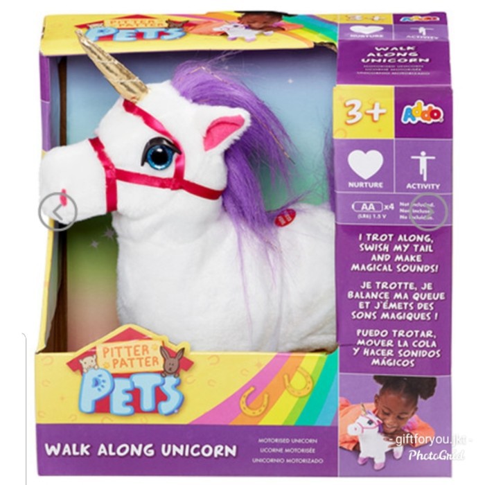 Pitter Patter Pets Walk Along Unicorn