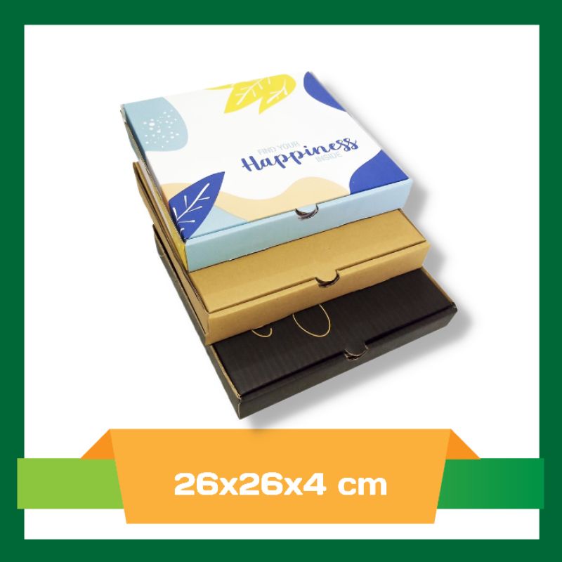 

BOX 26x26x4 cm LD (PIZZA) Kardus/karton/pizza/brownies/giftbox/hampers