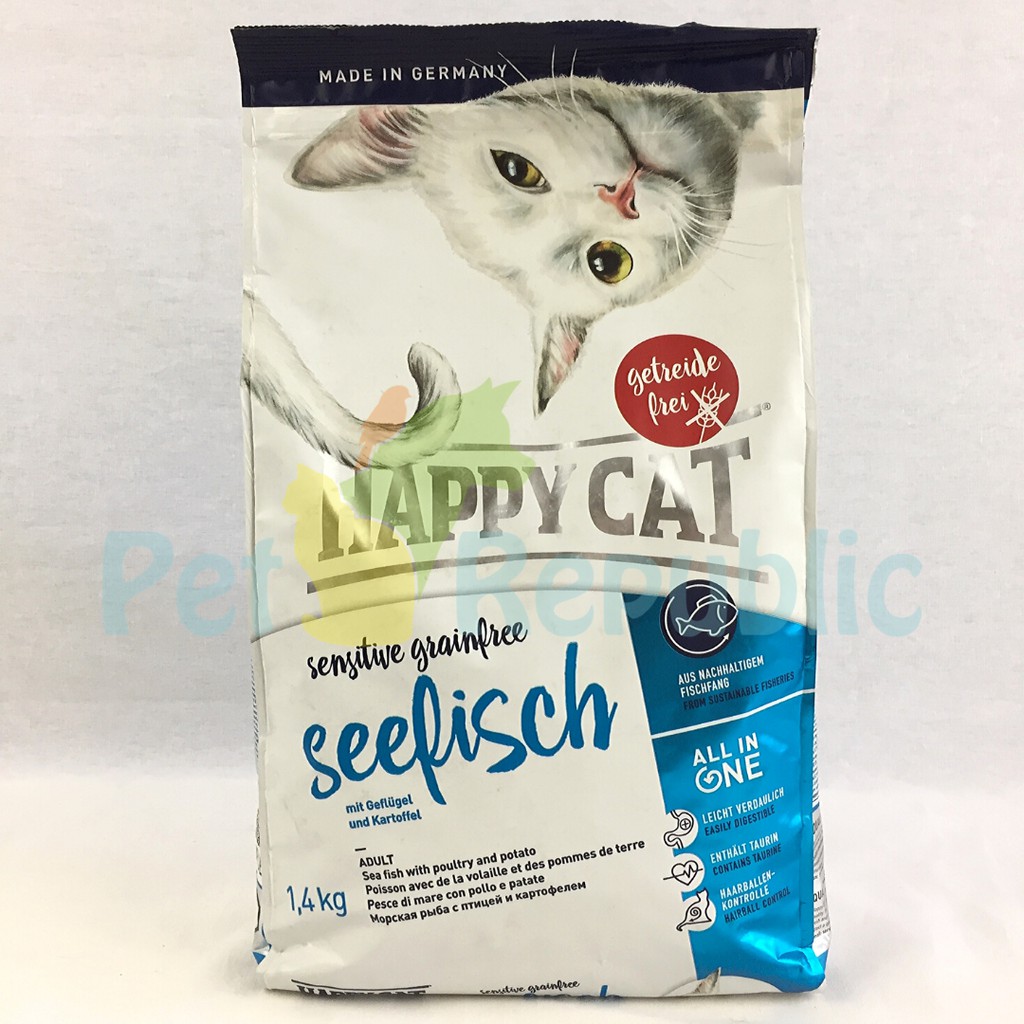 

HAPPYCAT Makanan Kucing Sensitive Glutenfree Seafish 1.4kg
