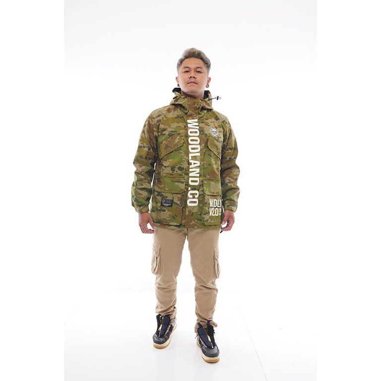 Jaket Parka Loreng Original Woodland Anti Air