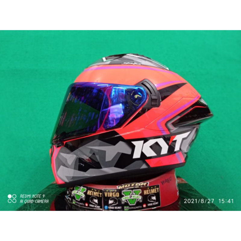 KYT NFR Alex espargaro 2017 fuxia pink limitid edition paket ganteng