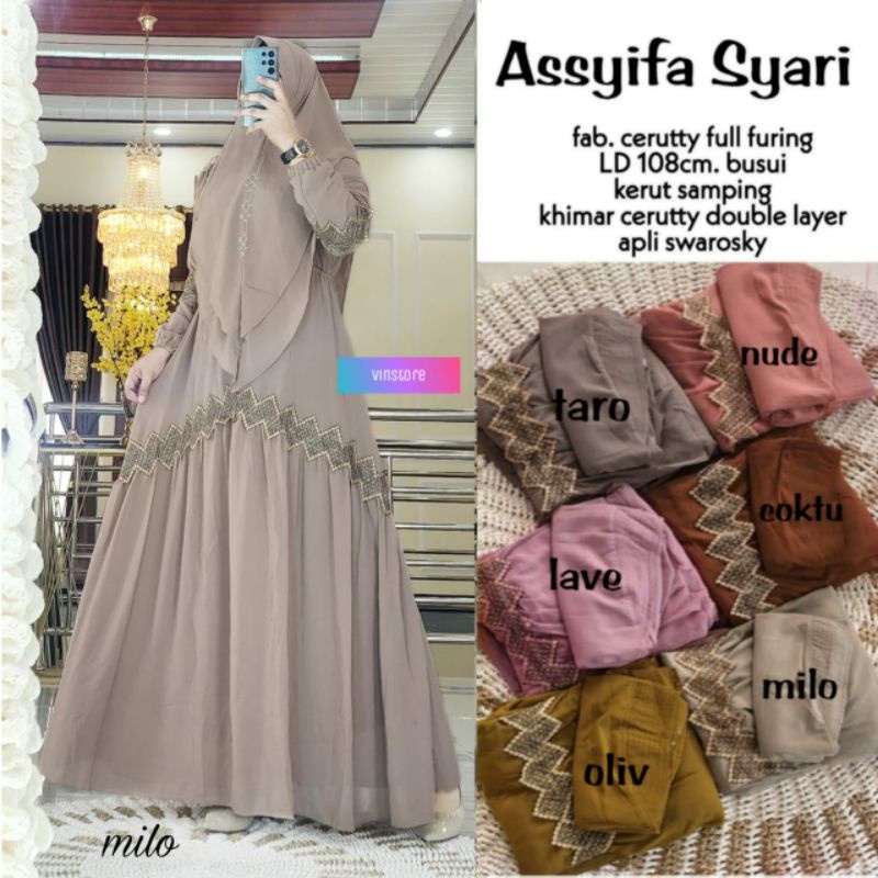 GAMIS SYARI PEREMPUAN DEWASA ASSYIFA SYARI ORI VINSTORE SOLO