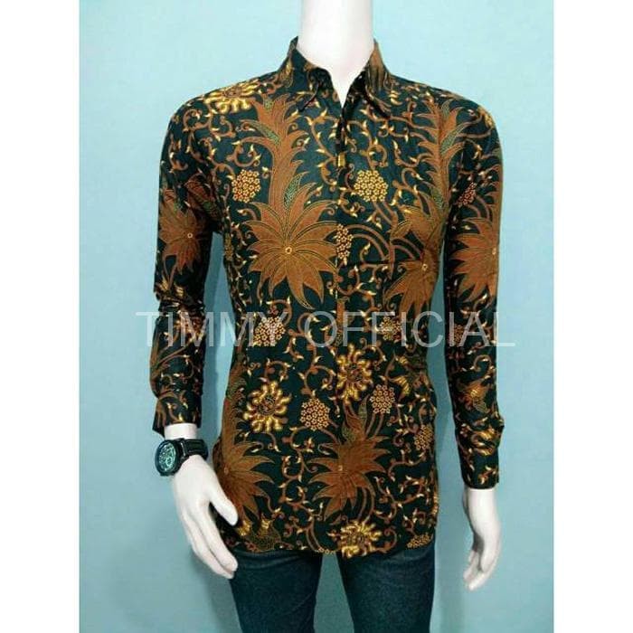 Kemeja batik lengan panjang motif jokowi