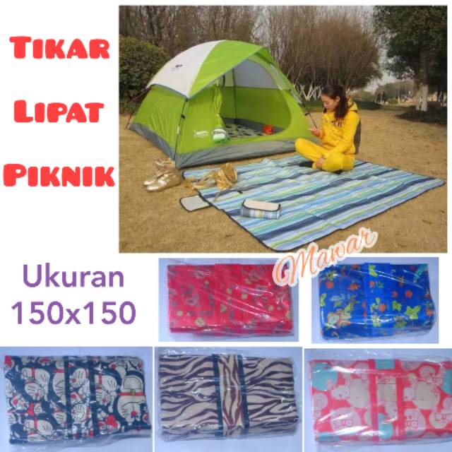 Tikar Lipat Piknik Microsatin Anti Air Karakter