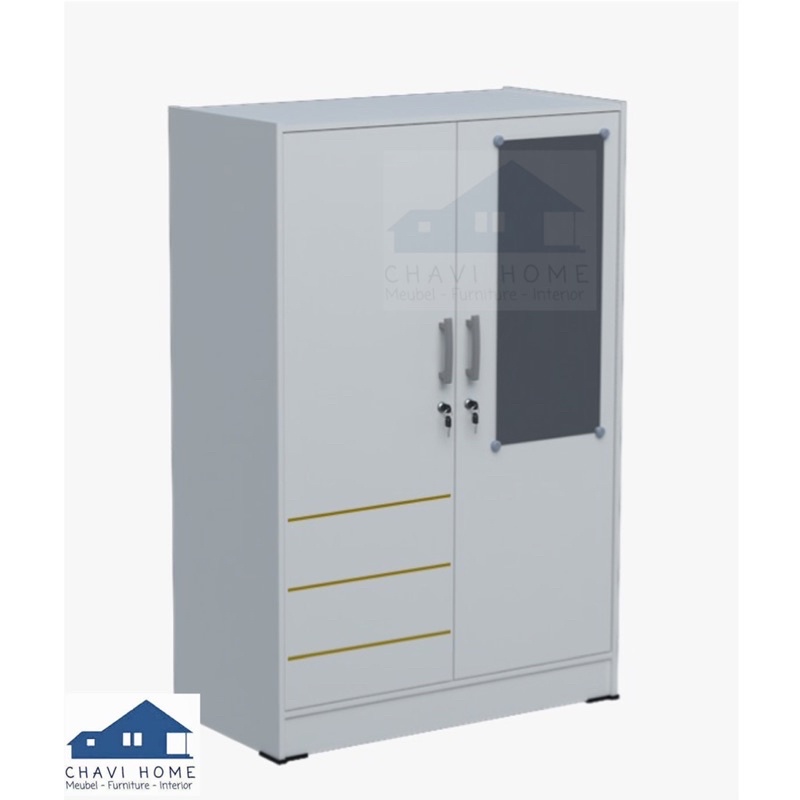 Lemari pakaian lemari baju lemari anak gantungan sap dengan kaca