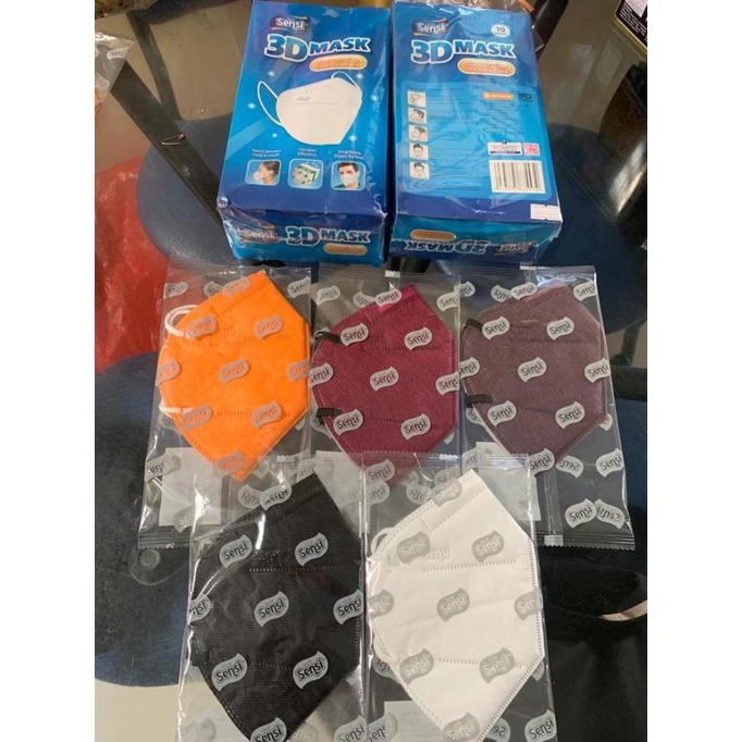 Masker SENSI 3D Mask Setara 3M KN95 N95 Earloop ORI BARU SEGEL STERIL 25-inspirate21 dijamin
