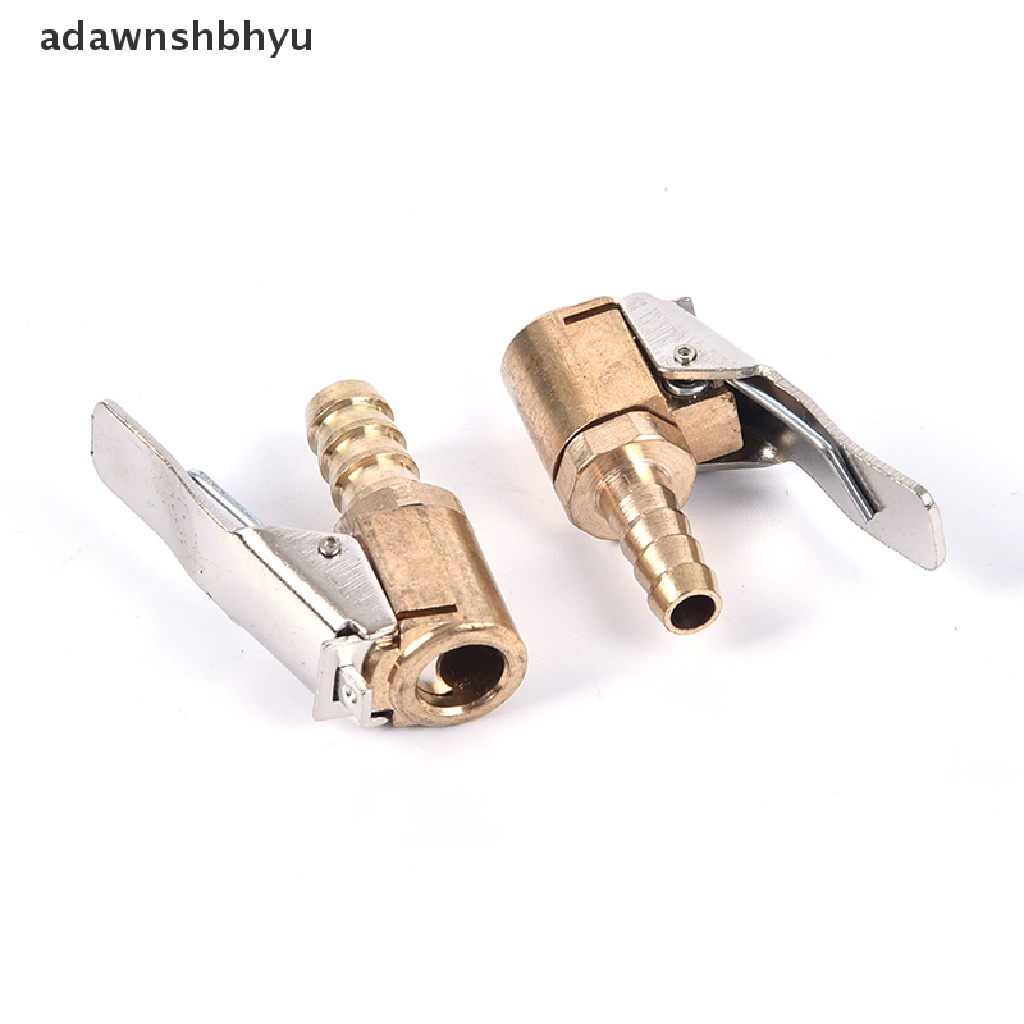 Adawnshbhyu Konektor Klep Inflator Ban Mobil Kuningan Air Chuck Tire Clip Lock-on Car Adapter