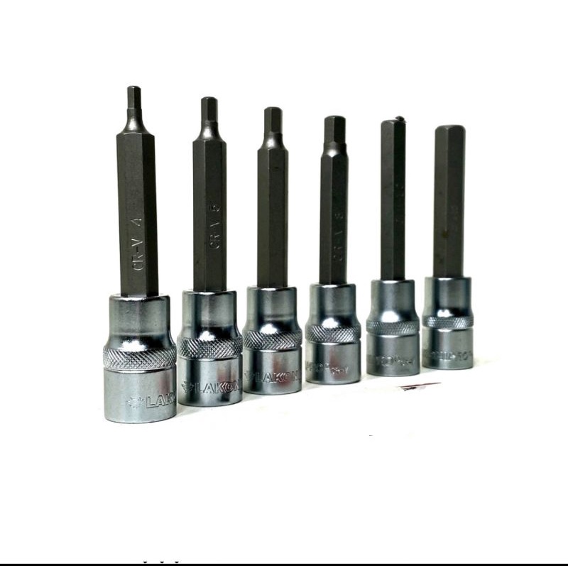 Lakoni Pro Kunci Sock L 1/2" Hex Bit 4mm - 12 mm