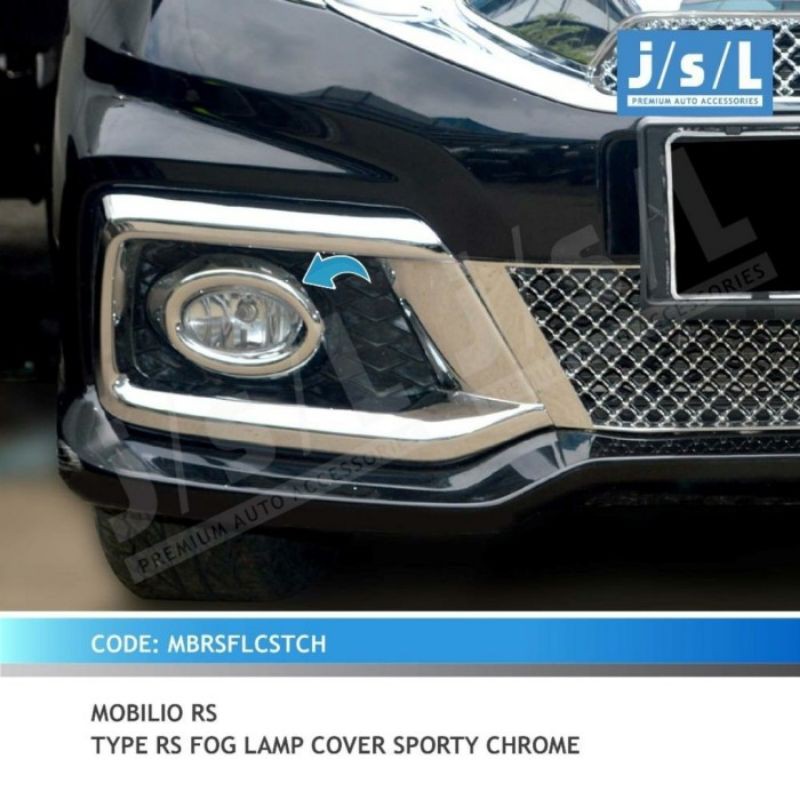 cover foglamp mobilio RS sporty chrome jsl