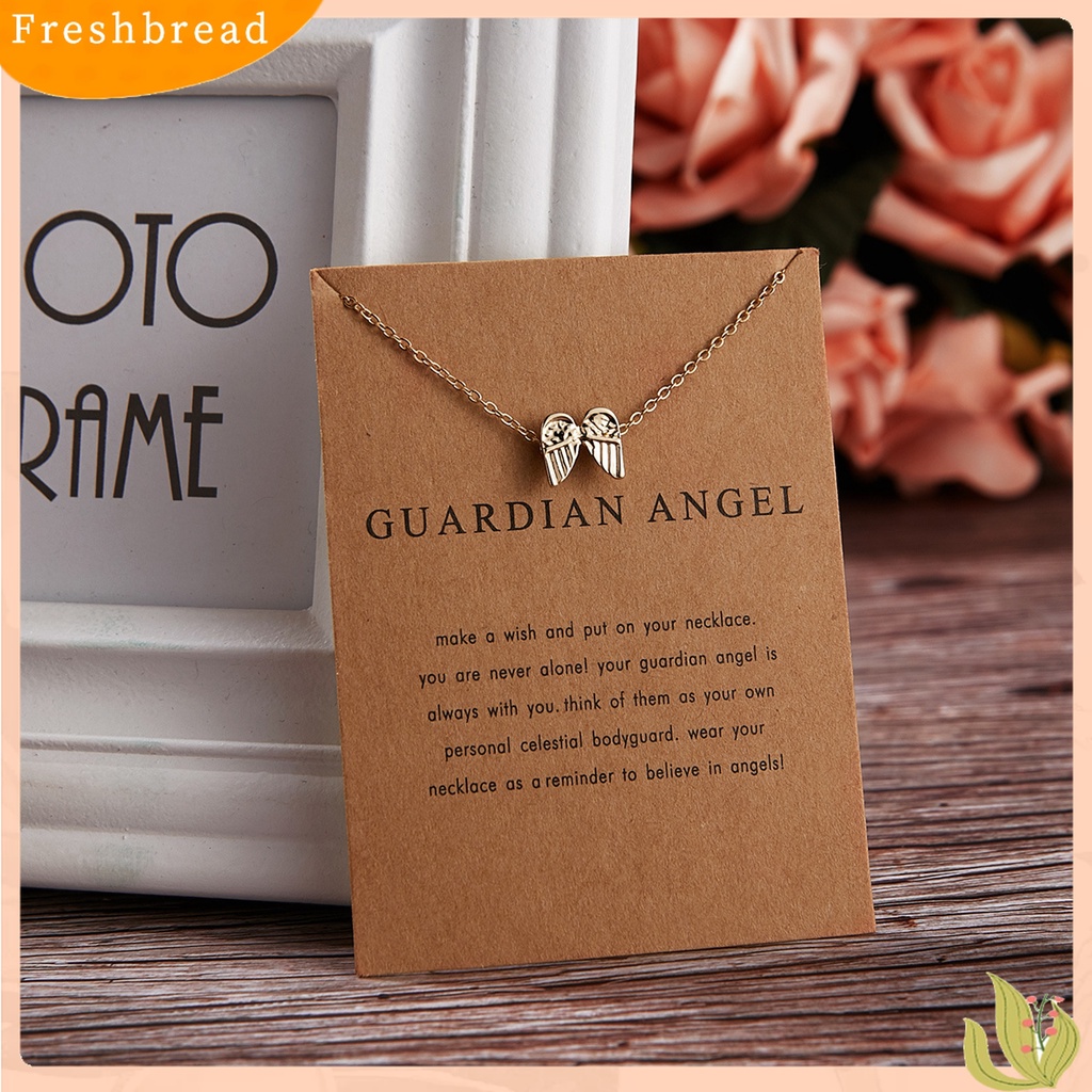 Terlaris Women Pendant Alloy with Card Creative Mini Wing Shape Collarbone Chain Small Gift