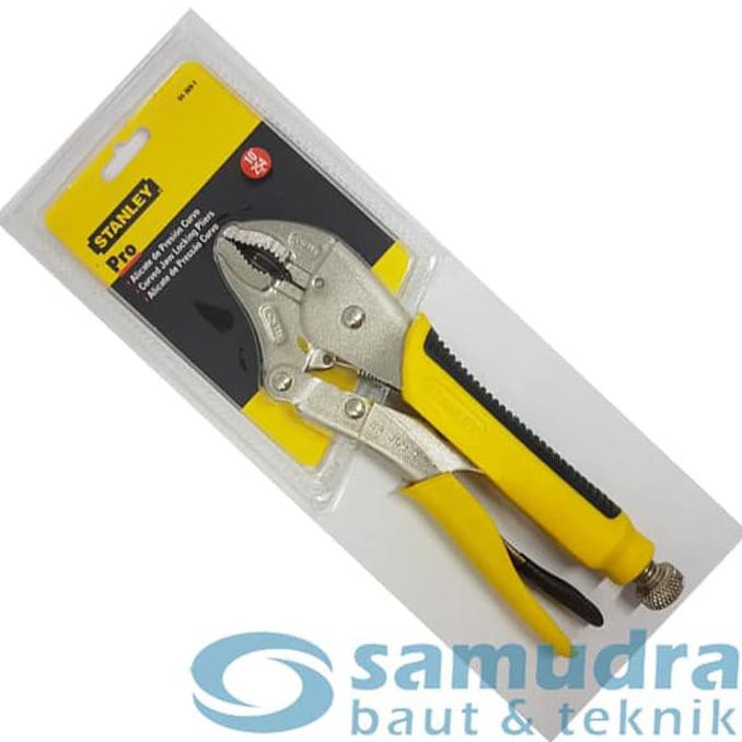 DISKON BESAR Tang Buaya Bengkok 10" STANLEY Locking Pliers 84-369-1