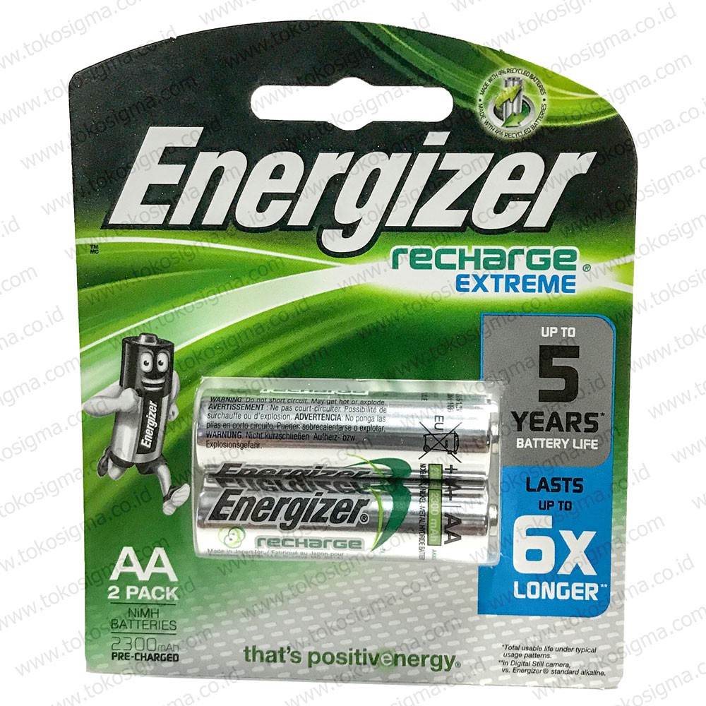 BATERAI ISI ULANG ENERGIZER RECHARGE BATT NiMH AA 2300mah