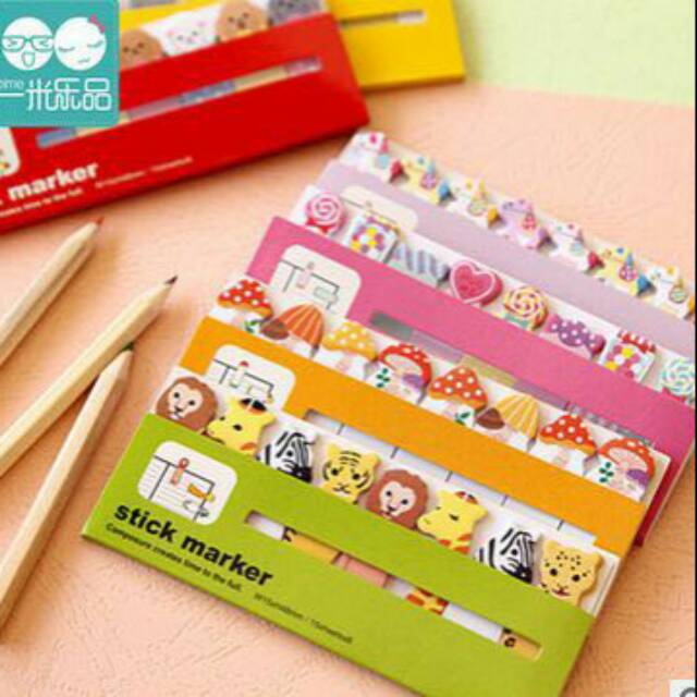 

Post It - Pembatas Buku Bahan Kertas Motif Animal dkk