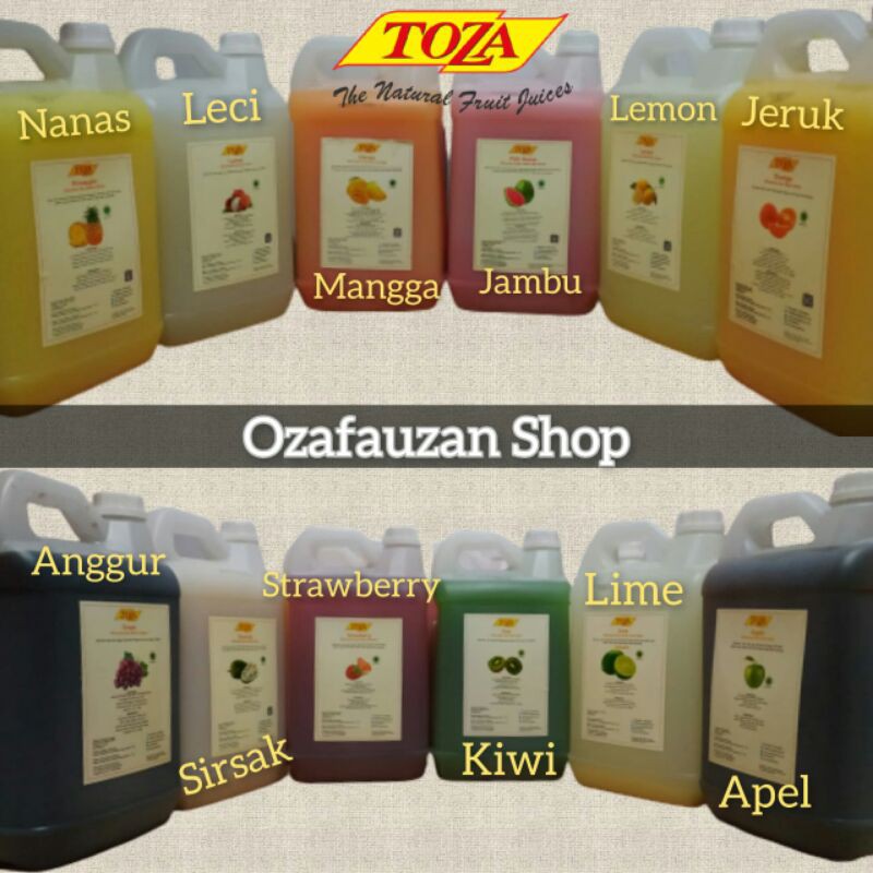 

Toza Jus / Juice 5 Liter (12 Varian Rasa)