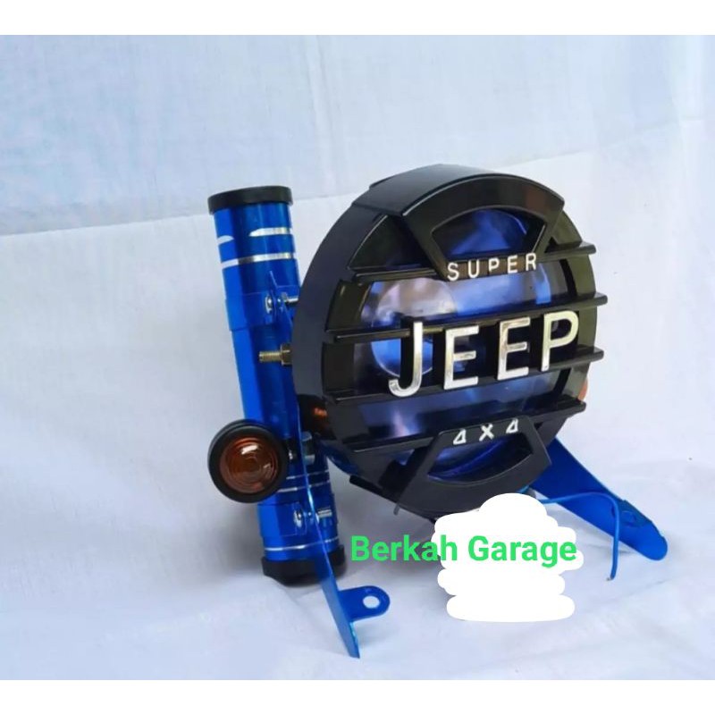 Lampu Jeep Rx-King Breket Plus Sen Bulat Hitam Sepasang Rx-King Gl Pro Thunder Dll