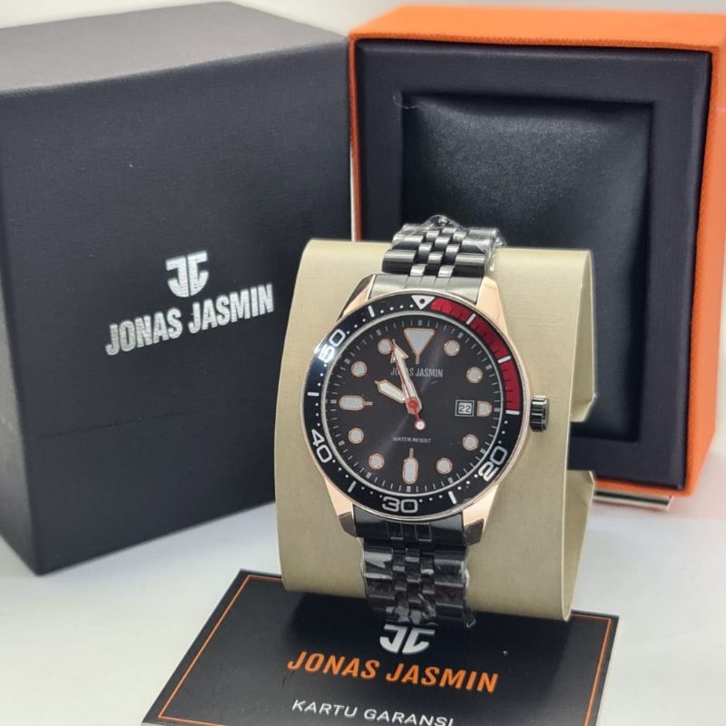 Jam Tangan Pria Fashion Analog Jonas Jasmin JJ 5305 Rantai Original