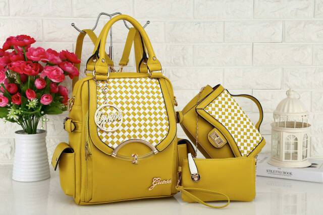 Tas guess* Ransel Milea 86006 (3in1) wanita branded batam fashion import