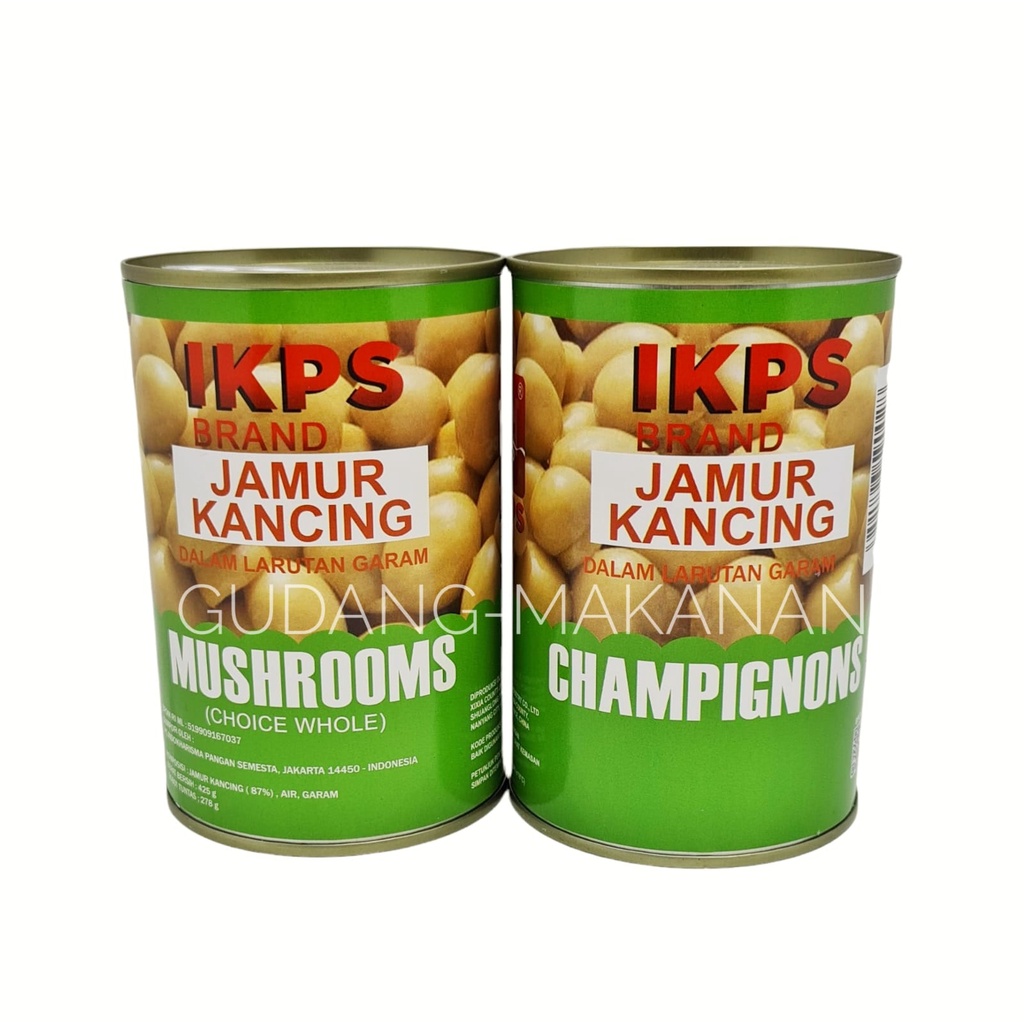 Jamur Kancing Kaleng IKPS Mushrooms (Choice Whole) Champignons