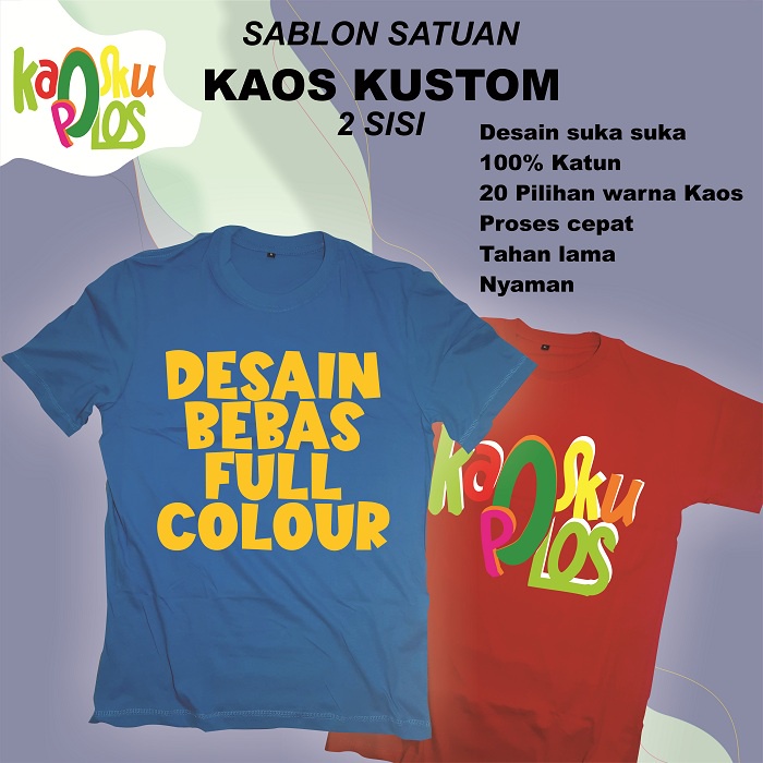 Kaos custom desain suka suka / Sablon satuan / Kaos custom satuan / Kaos custom foto / Kaos desain s