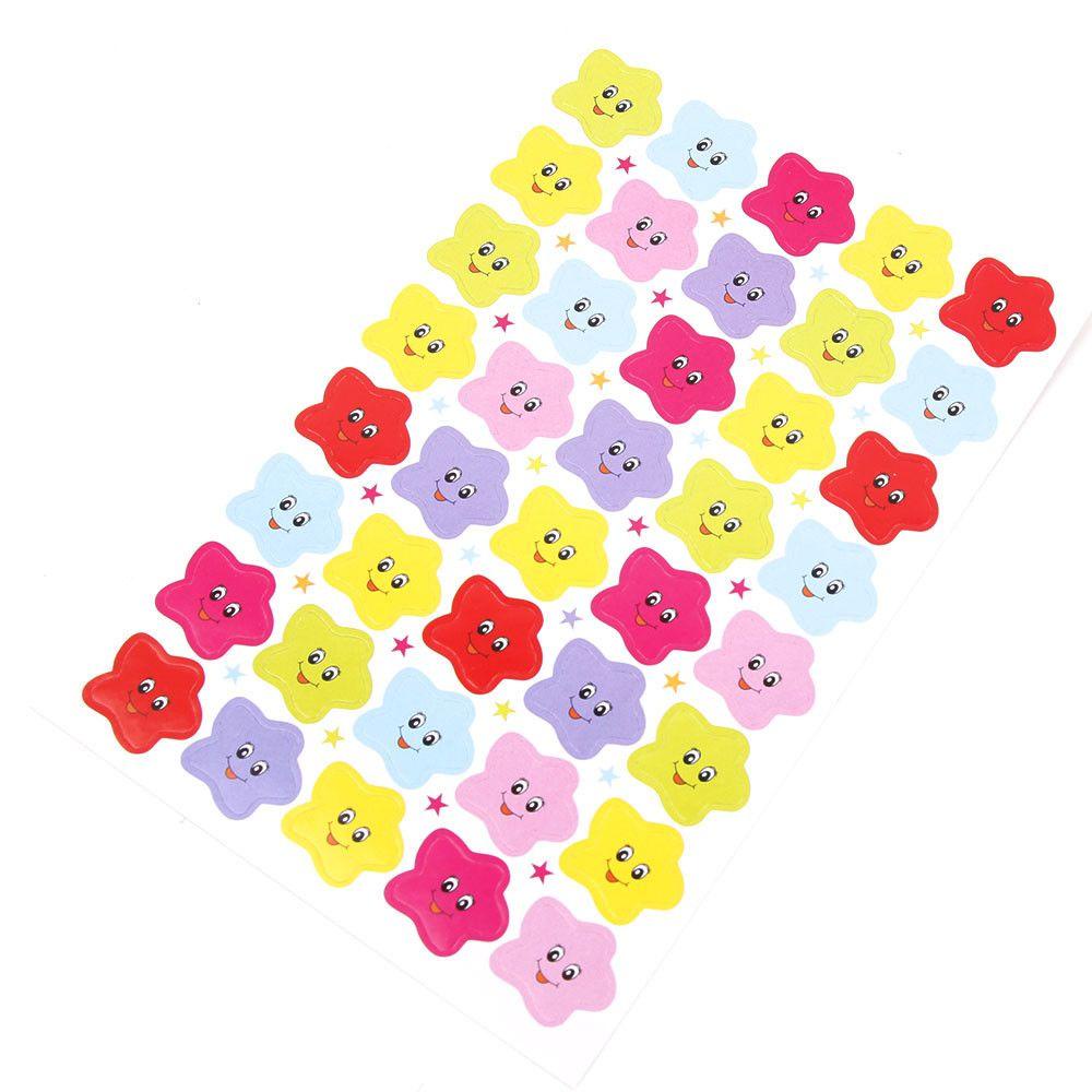 Agustina 10pcs Smile Stars Sticker Diary Stiker Label Hadiah Guru Perlengkapan Sekolah DIY Scrapbook Sticker