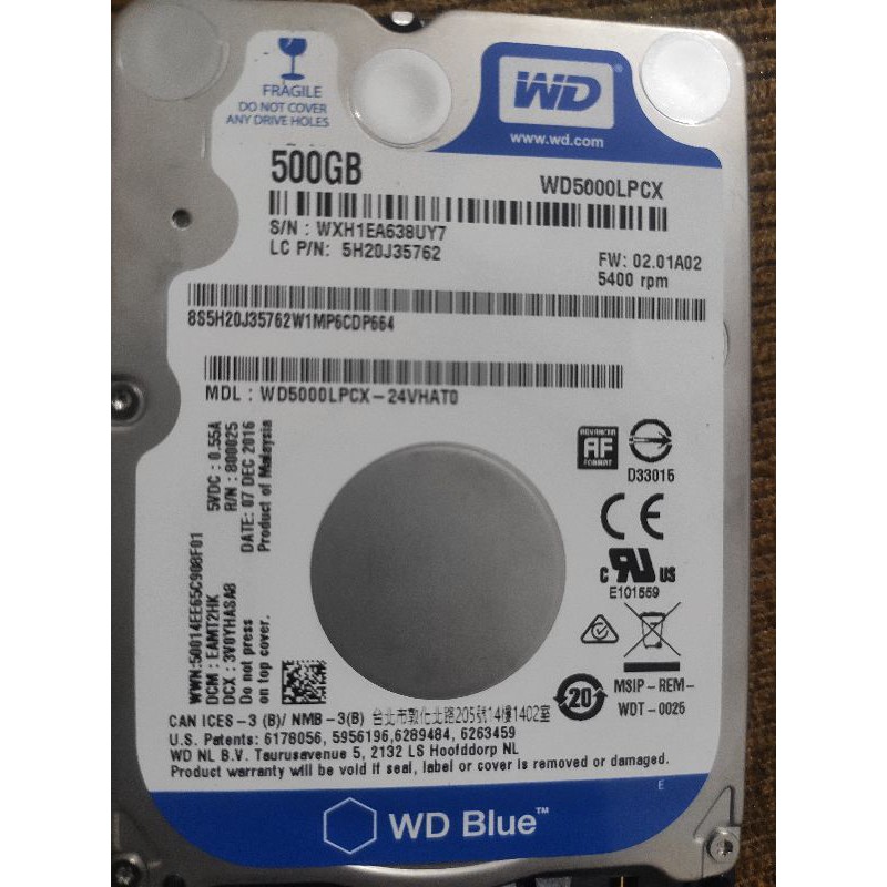 Hardisk laptop 500 GB