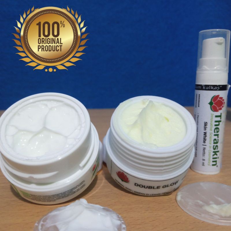 Double Glowing Cream Siang Cream Malam Serum