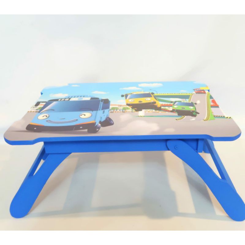 MEJA LIPAT BELAJAR ANAK Custom Gambar Cetak Nama PORTABLE KIDS MURAH WOODEN GIFT ULTAH SOUVENIR