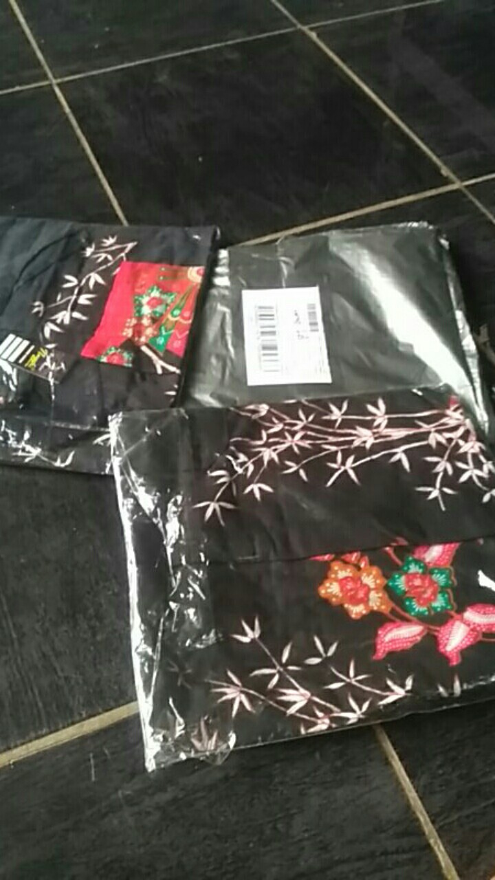 Rama Shinta Couple - Sarimbit Batik Couple Atasan Tunik Sogan Blarak Kipas Cendrawasih Mega Mendung