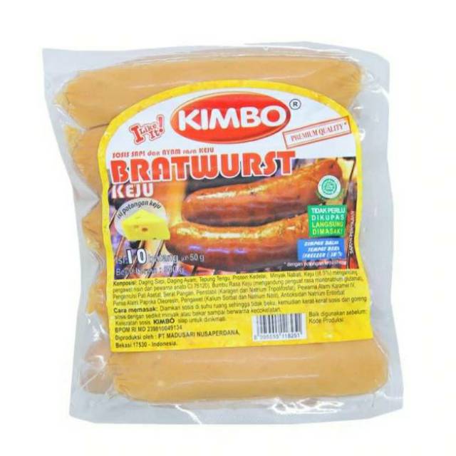 Sosis sapi  bratwurst Kimbo premium quality Isi 10pcs