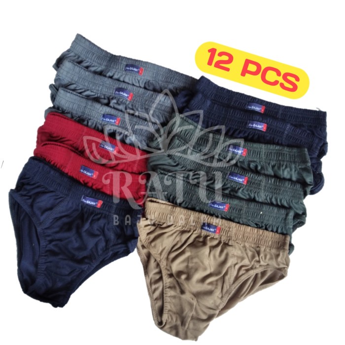 [MURAH] [COD] (12 PCS) CELANA DALAM PRIA SEMPAK LAKI LAKI MERK PITA GAJAH CD LUSINAN - 4L
