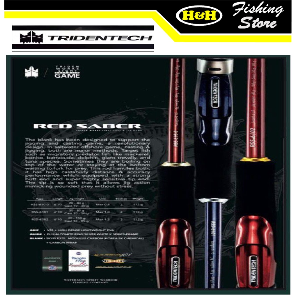 Joran Tridentech Red Saber Light Cast & Jig Game