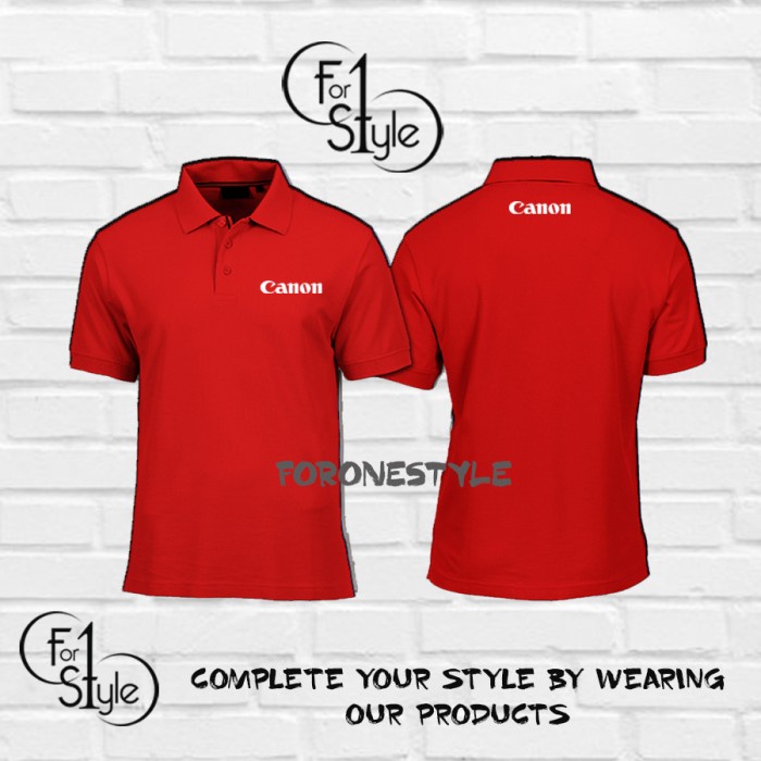 Polo Shirt Kaos Polo Camera CANON LOGO Kaos Gadget - Polo Photographer - FORONESTYLE