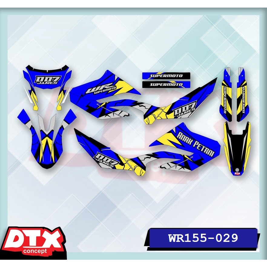 decal wr155 full body decal wr155 decal wr155 supermoto stiker motor wr155 stiker motor keren stiker motor trail motor cross stiker variasi motor decal Supermoto YAMAHA WR155-029