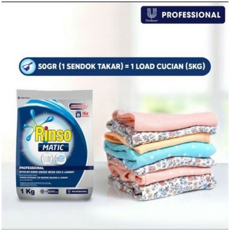 RINSO MATIC 1KG / DETERGENT RINSO MURAH / SABUN CUCI