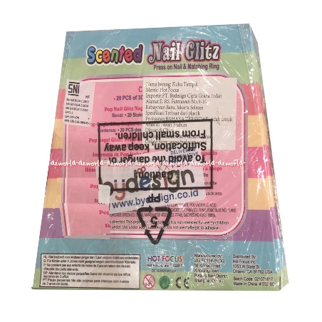 Hot Focus Scented Nail Glitz Hiasan Kuku Tempel 20pcs Hotfocus Hot fokus Hias Kuku Nails For Kids Hiasan Kuteks Kutek Anak Kuku Kuku