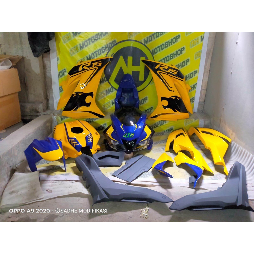 FAIRING YAMAHA R15 V3 UNTUK NEW VIXION BISA REQUEST WARNA