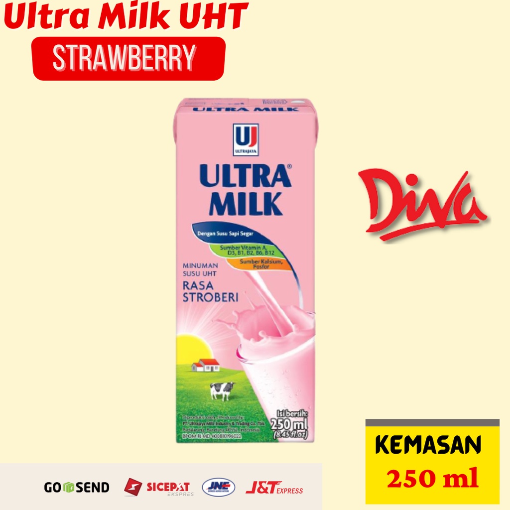 

[250ml] Ultra Milk UHT Strawberry / Susu UHT