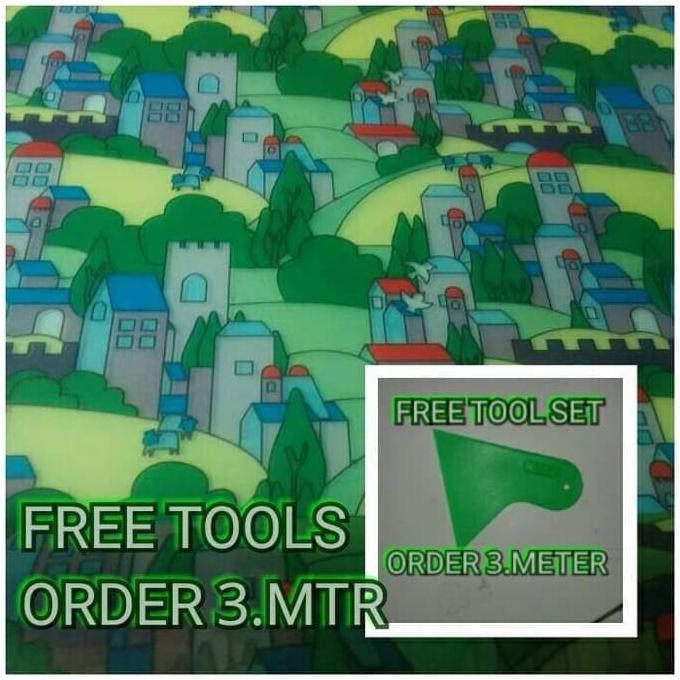 Terlaris Sticker Kaca / Pelapis Kaca/ Kaca Film Motif Taman Bagus