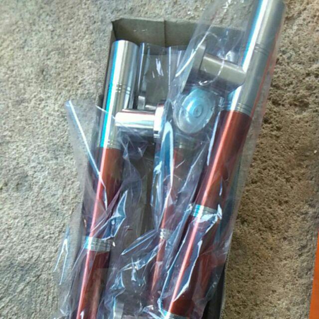 Handle Pintu Gold Tarikan Pintu 33 Cm Gagang Pintu Rumah Bulat Kunci Stainless Natural Coklat Cowak