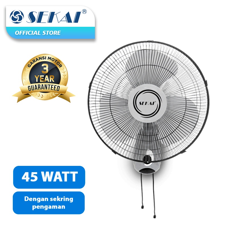 SEKAI Kipas Angin Dinding / Wall Fan 16 lnch 2 Tali WFN 1626