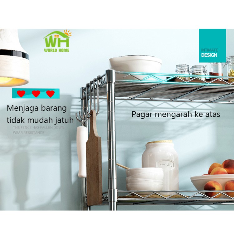 Rak Penyimpanan Rak Susun Serbaguna - Rak Barang 5 Tingkat ZWJ-18 Rak Dapur Serbaguna Goshop88