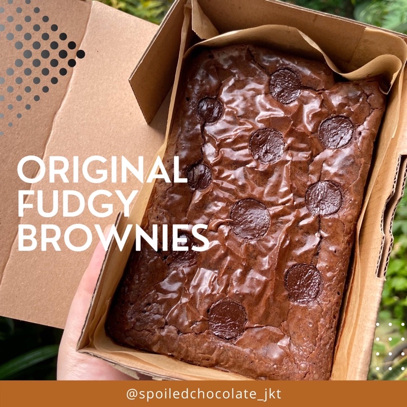 

Fudgy Brownies (original dan dengan topping)