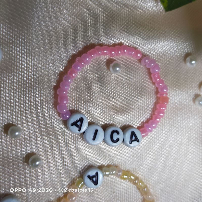 Gelang Korea Manik Bayi bisa ukur size dan tambah nama