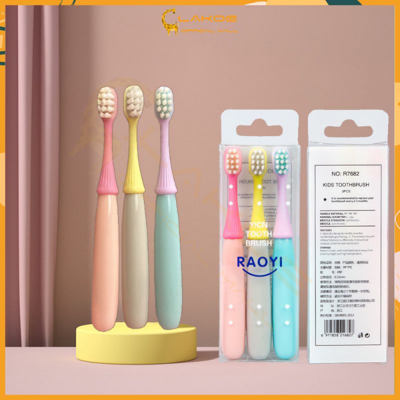 [rumahbayipdg] sikat gigi anak set isi 3 toothbrush  2-10 thn