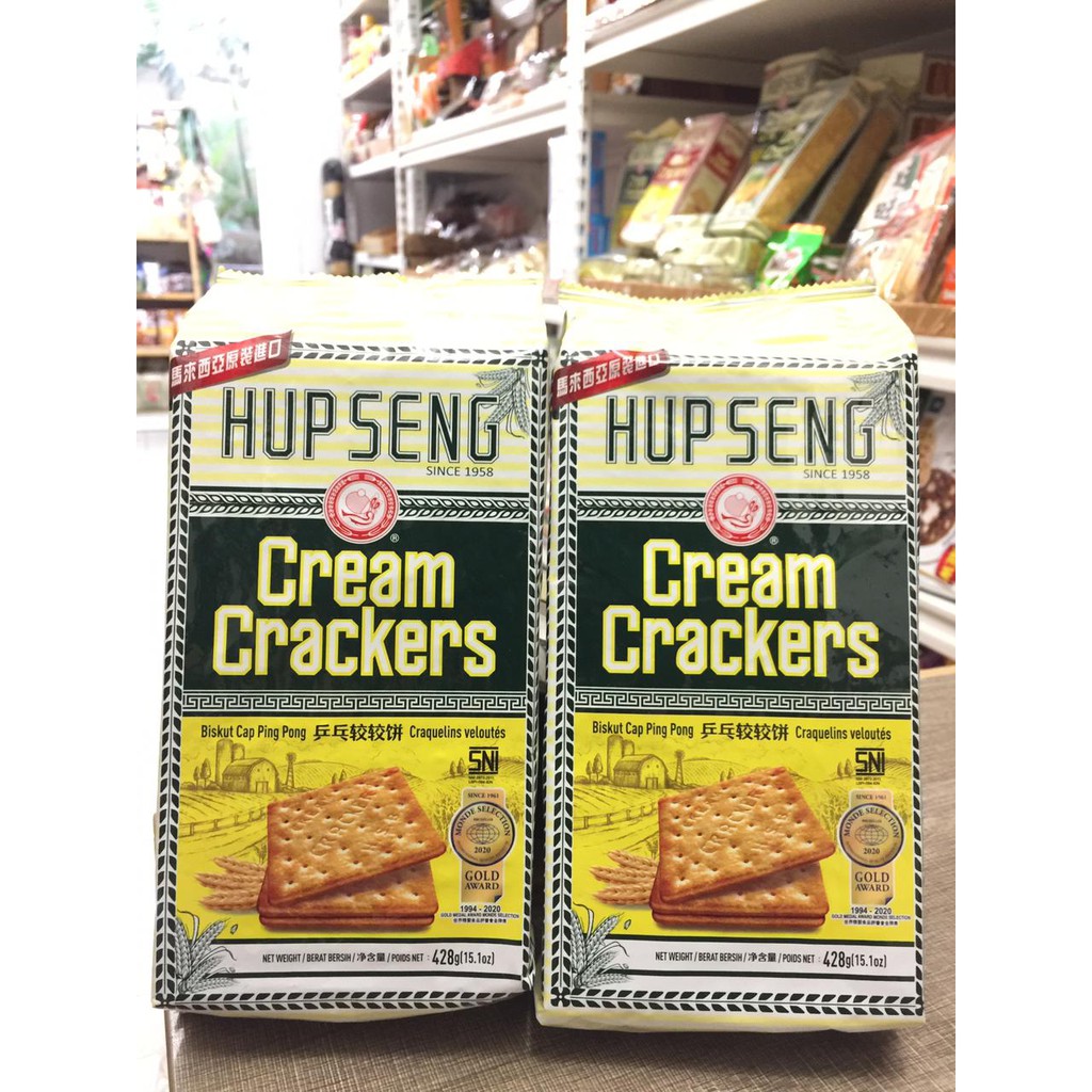 

Biskuit HUP SENG CREAM CRACKERS Asin 428gr