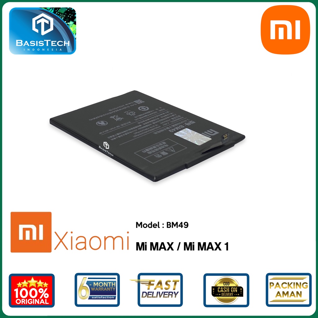 BATERAI XIAOMI Mi MAX - BATERAI XIAOMI Mi MAX 1 - Mi MAX1 - BM49 - ORI